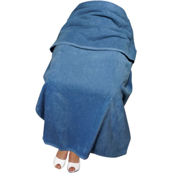 おひざかけ＆バスタオル ブルー