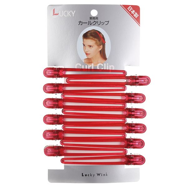 ラッキー ラッキーカールクリップLL ストロベリー 12本入