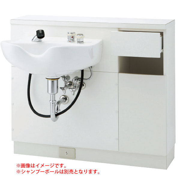 木製シャンプーユニット　本体 ホワイト