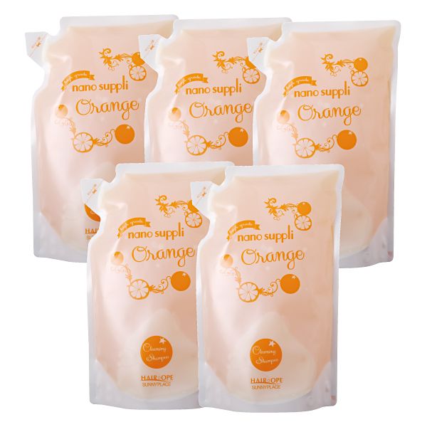 サニープレイス ヘアオペ ナノサプリクレンジングシャンプー オレンジ（OR）  4L(レフィル 800ml×5)