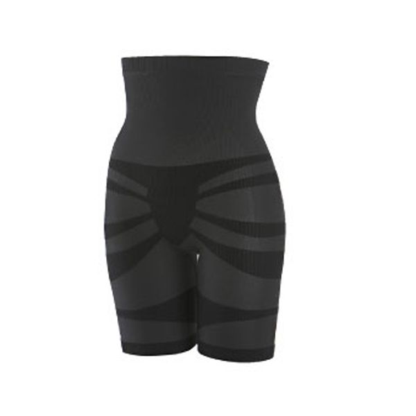 ハイウエスト 骨盤スパッツ L-LL ブラック