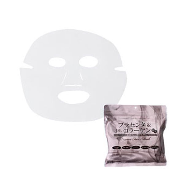 プラセンタ＆3種のコラーゲン 美容フェイスマスク 45枚