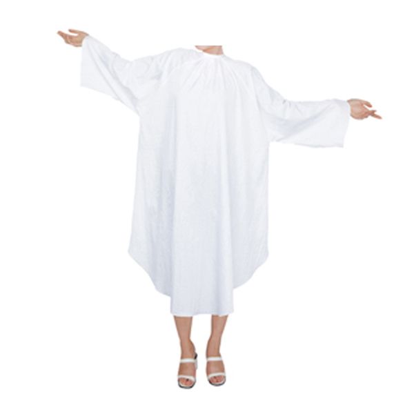 401 しわ加工袖付カットクロス ホワイト