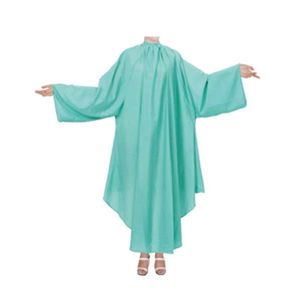 401 しわ加工袖付カットクロス ミントグリーン