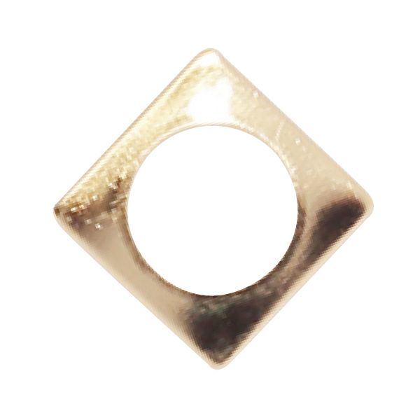 ピアドラ スタッズ スクエア 中抜き －ラウンド－  4mm