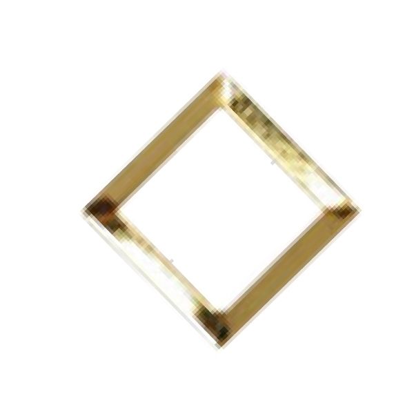 ピアドラ スタッズ スクエア中抜き ゴールド 4.5mm