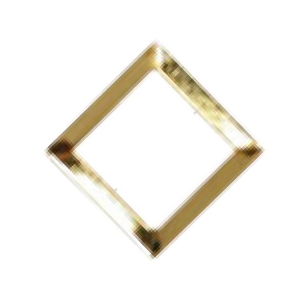 ピアドラ スタッズ スクエア中抜き ゴールド 5.5mm