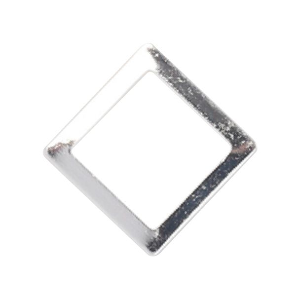 ピアドラ スタッズ スクエア 中抜き  シルバー 5.5mm