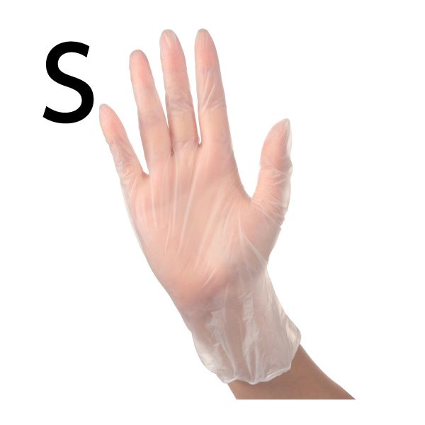 クリア手袋ノンパウダータイプ（100枚入）クリア  S