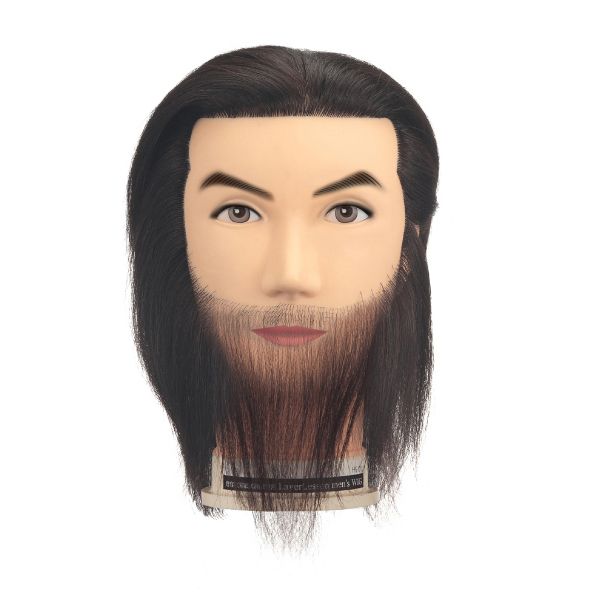 理容用国家試験練習用メンズウイッグHS-01(メイク有りタイプ・人毛100%)【3日間新品保証付】