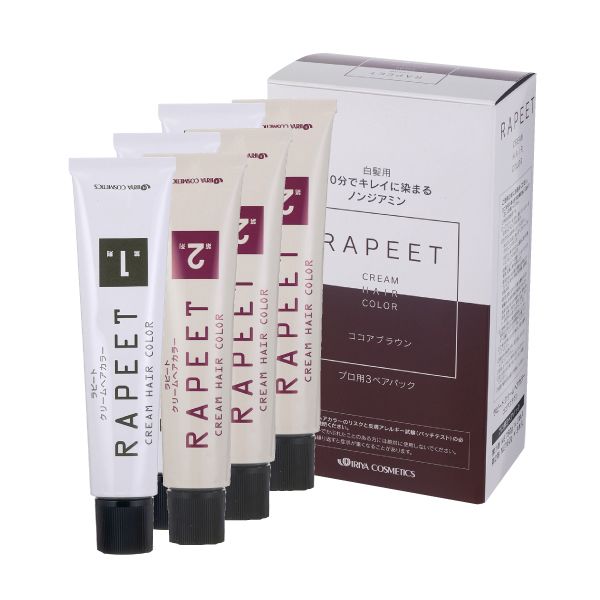 イリヤ ラピートクリームヘアカラー ノンジアミンタイプ ココアブラウン 60g×3+60g×3
