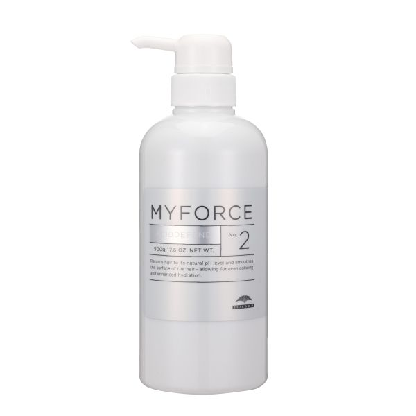 ミルボン マイフォースアシッドディフェンド No.2  専用ポンプ付ボトル 500g
