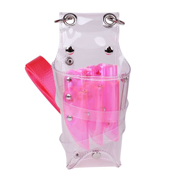 中身が見える透明シザーケース ピンク