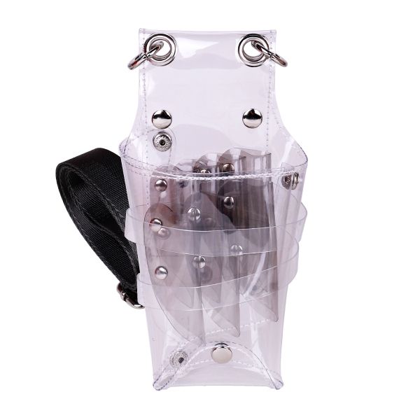 中身が見える透明シザーケース グレー