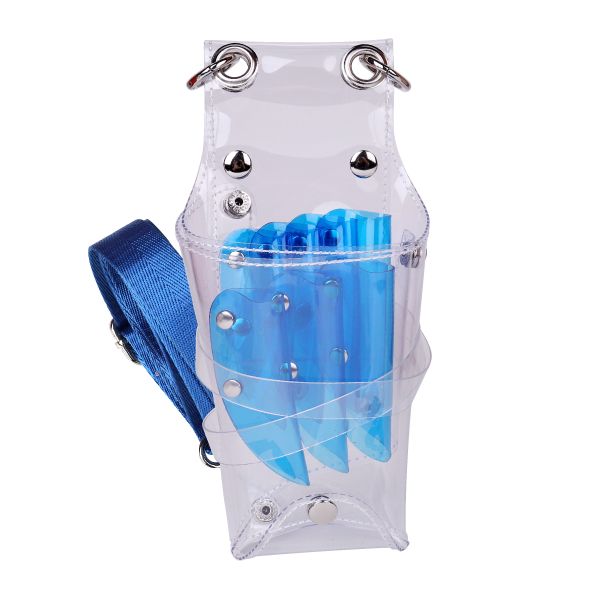 中身が見える透明シザーケース ブルー