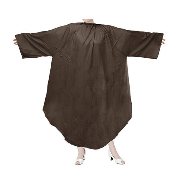 401 しわ加工袖付カットクロス ブラウン