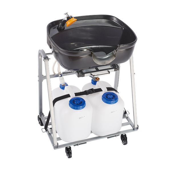 NW-おりたたみシャンプー台セット ブラック