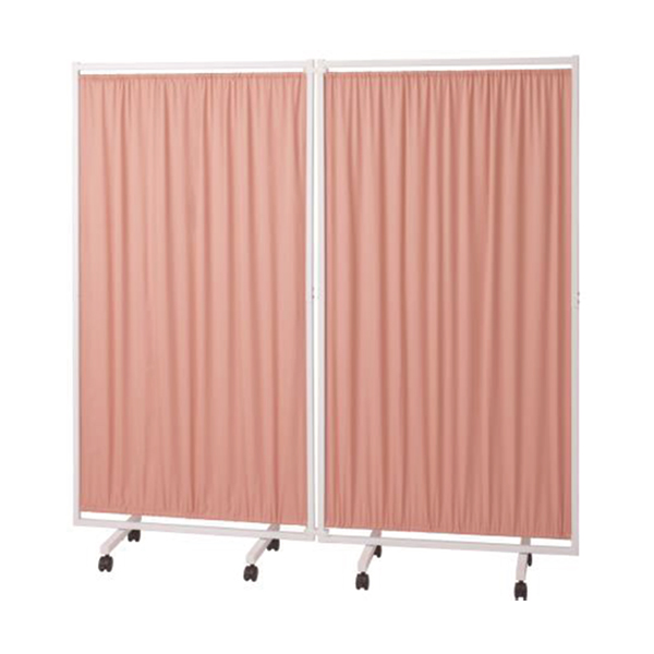 西村製作所 抗菌衝立スクリーン アミカルキャスターW ピンク