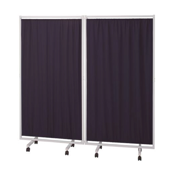 西村製作所 抗菌衝立スクリーン アミカルキャスターW ネイビーブルー