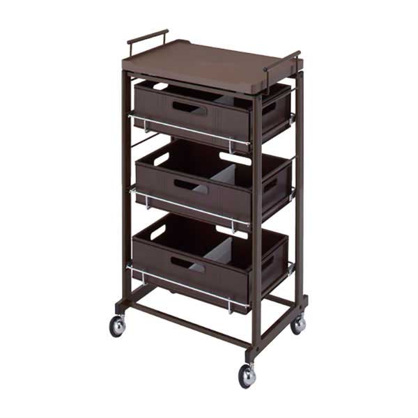 NW-355 ストッカーワゴン ブラウン