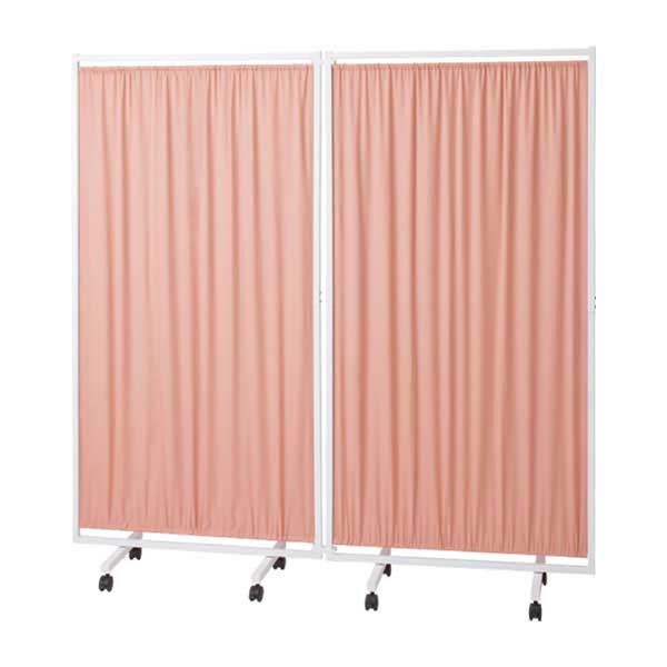 抗菌衝立スクリーン アミカルキャスターW ピンク