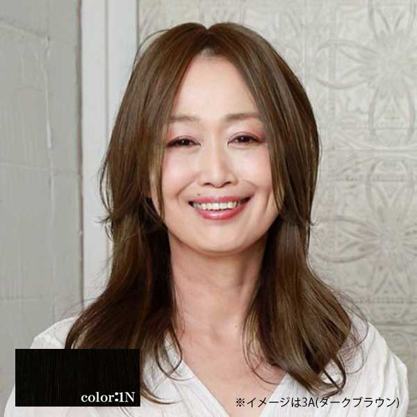 プリシラ プレミアム 白髪隠しウイッグ ワンレンロングタイプ ST-011 1N(ブラック)