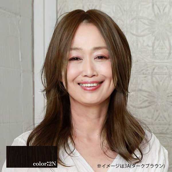 プリシラ プレミアム 白髪隠しウイッグ ワンレンロングタイプ ST-011 2N(ナチュラルブラック)