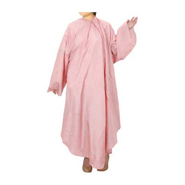 801しわ加工袖付カットクロスロング ピンク