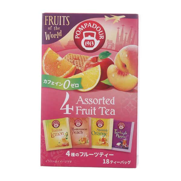 ＊ポンパドール・ハーブティー 4アソート フルーツティー 18袋