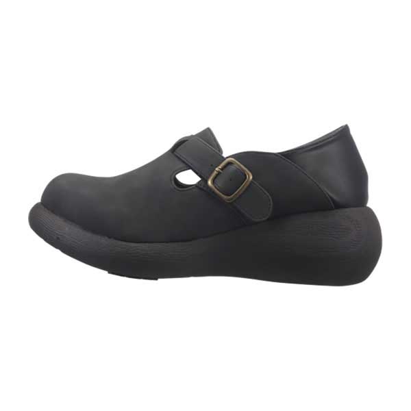 ナッツワールド 甲ベルトシューズ ブラック LL