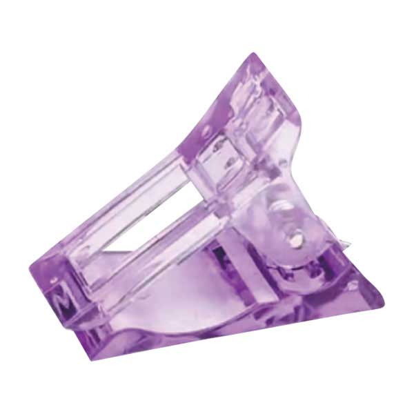 ネイルチップ 固定クリップ 5個セット パープル