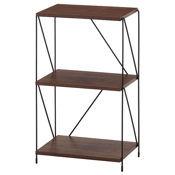 EZBOワイヤーラック3段 40幅 MBR ミディアムブラウン