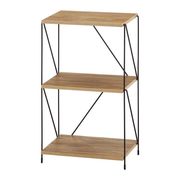 EZBOワイヤーラック3段 40幅 OAK NA オークナチュラル