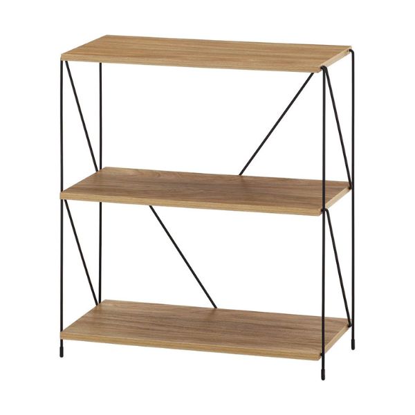 EZBOワイヤーラック3段 60幅 OAK NA オークナチュラル