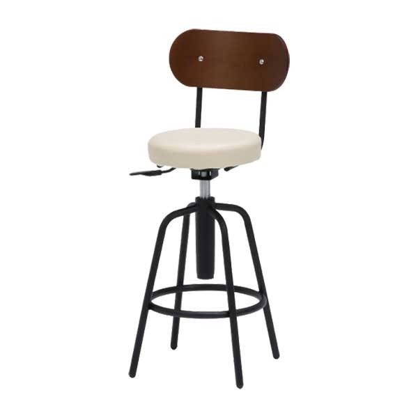 バースツール背付 HK-61201 アイボリー