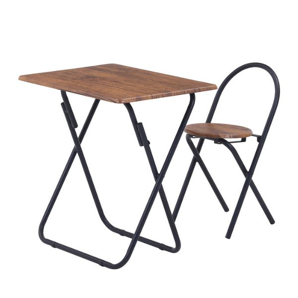 折りたたみテーブルチェアセットBR 83439 ブラウン