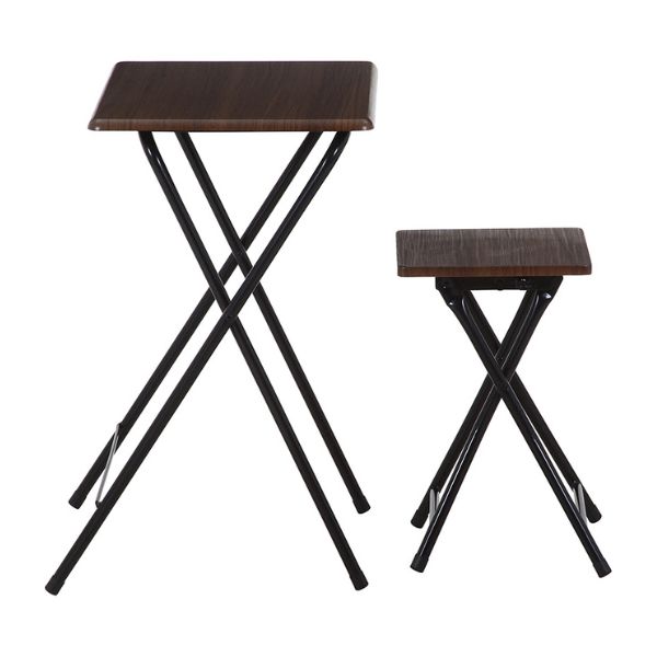 コンパクトテーブルチェアーセット ルーキー ブラウン ブラウン