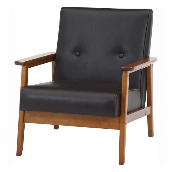 バイキャストPUソファ ミート1P DBR