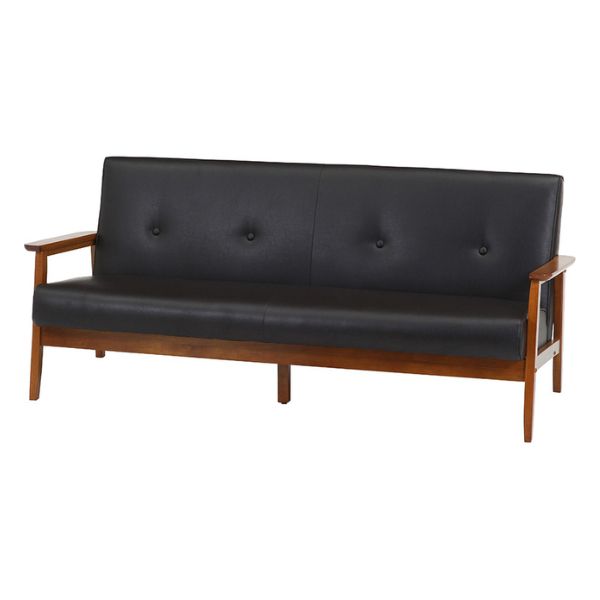 バイキャストPUソファ ミート 3P DBR