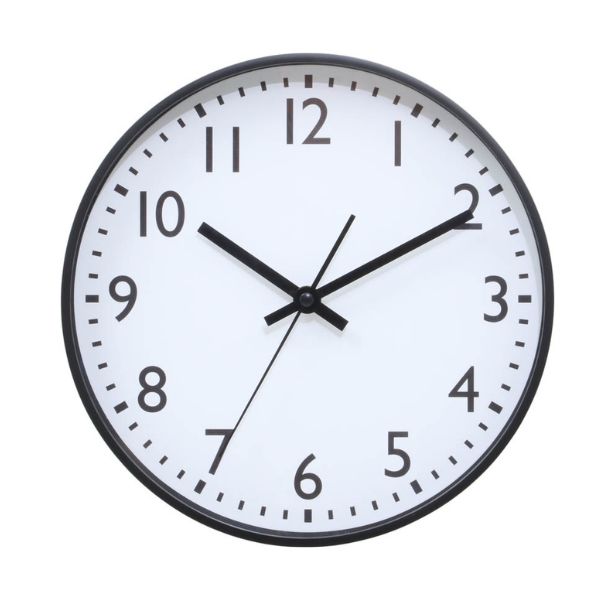 静音式掛時計 25cm BK×3