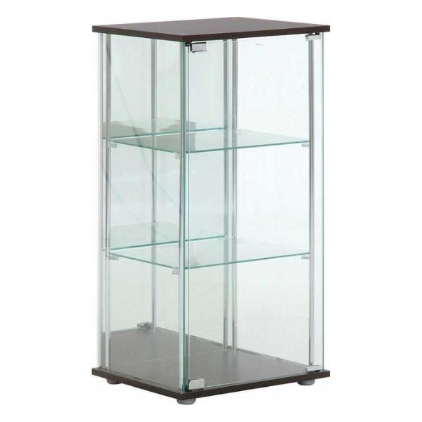 ガラスコレクションケース３段 （背面ミラー付き）