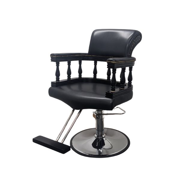 ヨーロピアン風スタイリングチェア CP-01（シート+ベース） ブラック