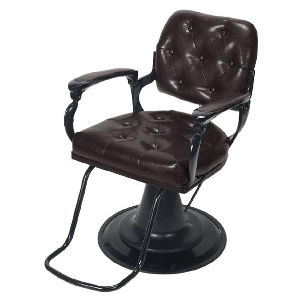 ヨーロピアン風スタイリングチェア BC-01（シート+ベース） ダークブラウン