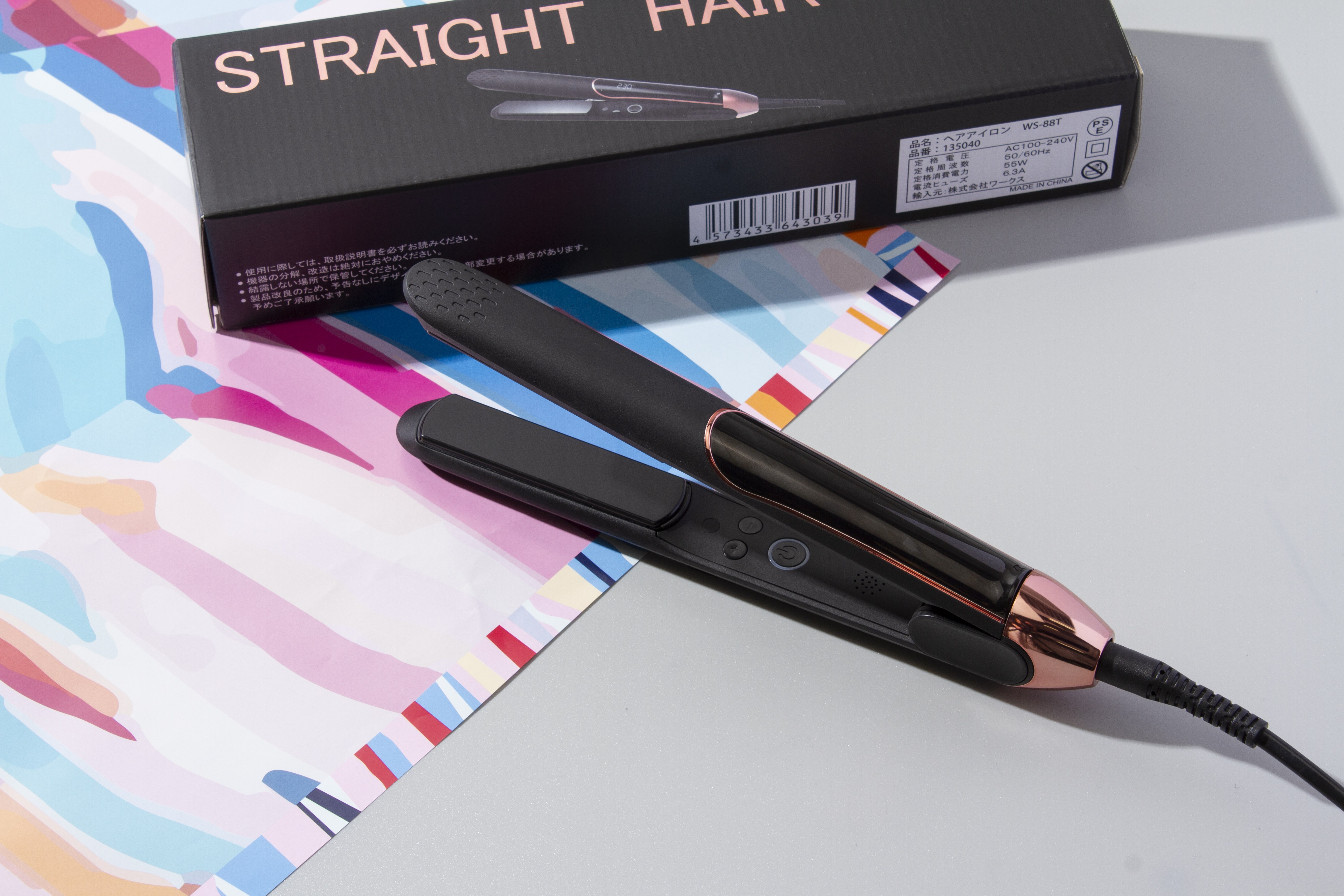ヘアアイロン WS-88T（包装費用は別途300円いただきます）