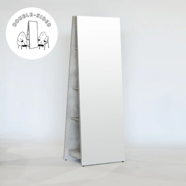 tongari トンガリ/ドレッサー 全身ミラー（両面） モルタル