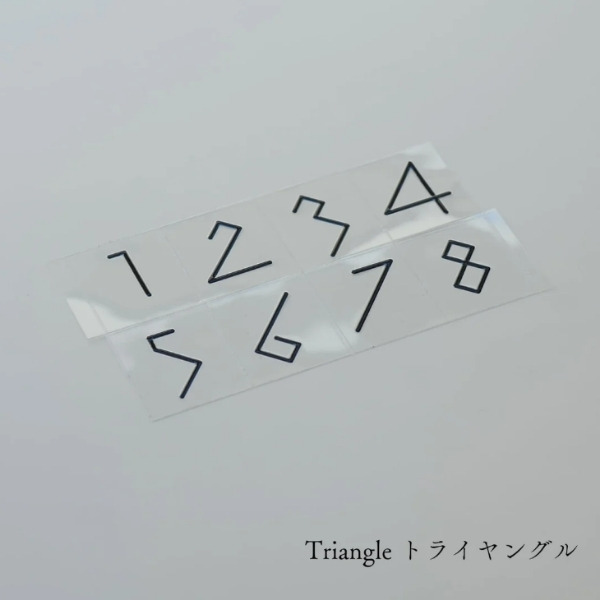 ロッカーナンバー カッティングシート トライアングル（8枚セット）