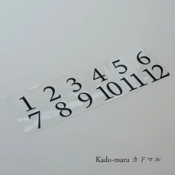 ロッカーナンバー カッティングシート カドマル（12枚セット）