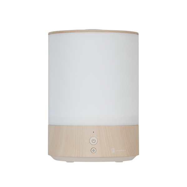 ライフオンプロダクツ 上部給水式 超音波加湿器 ライト付 ホワイトウッド Premium WOOD LCAHF016-WW