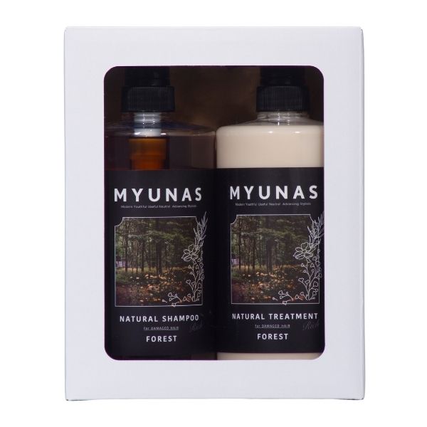 ミュナス ナチュラルシャンプー＆トリートメント リッチセット フォレスト （包装費用は別途300円いただきます）
