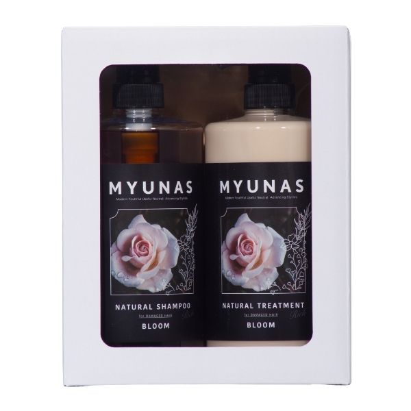 ミュナス ナチュラルシャンプー＆トリートメント リッチセット ブルーム （包装費用は別途300円いただきます）